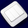 Выключатель трёхклавишный Gunsan Fantasy белый (1231100161160) - купить