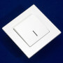 Выключатель одноклавишный Gunsan Eqona белый, с подсветкой (1401100100102) - купить