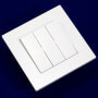 Выключатель трёхклавишный Gunsan Eqona белый (1401100100160) - недорого