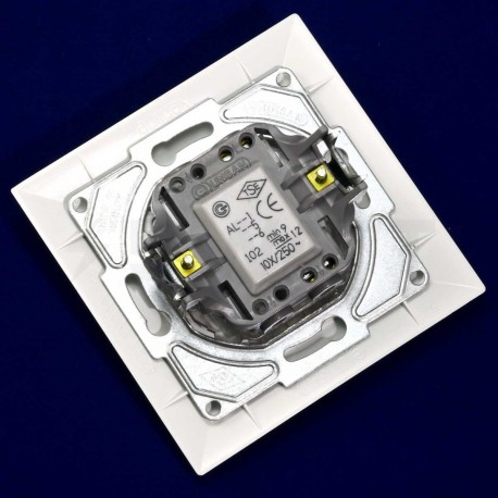 Выключатель одноклавишный Gunsan Neoline белый, с подсветкой (1421100100102) - в интернет-магазине