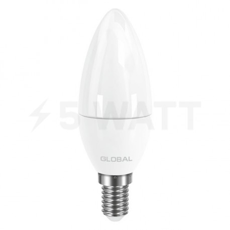 LED лампа GLOBAL C37 CL-F 5W 4100К 220V E14 AP (1-GBL-134) - недорого