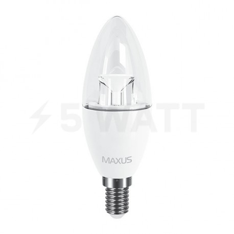 LED лампа MAXUS C37 6W 3000К 220V E14 (1-LED-531) - недорого