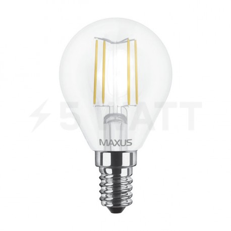 LED лампа MAXUS філамент, G45, 4W, яргкий свет,E14 (1-LED-548) - недорого
