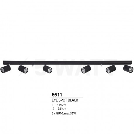Стельовий світильник NOWODVORSKI Eye Spot Black 6611 - недорого
