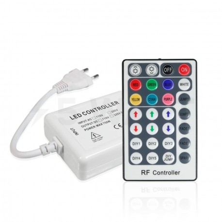 Контроллер RGB 220В OEM 750W-RF-28 кнопок - купить