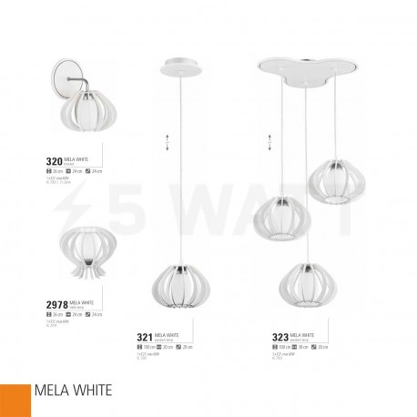 Настільна лампа TK Lighting Mela White (2978) - недорого
