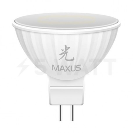 LED лампа MAXUS 5W 3000К MR16 GU5.3 220V (1-LED-401-01) - придбати