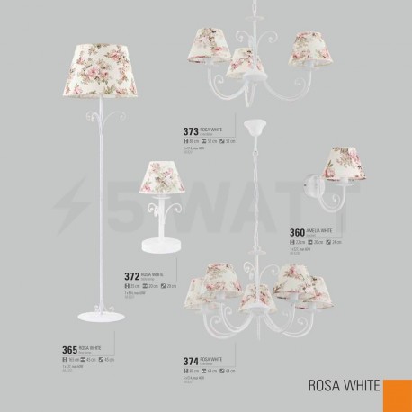 Настольная лампа TK Lighting Rosa White (372) - недорого