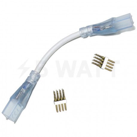 Коннектор для светодиодных лент 220В 5050 RGB (2разъема-провод + 4pin (2шт.)) - купить