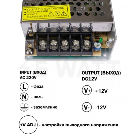 Блок живлення OEM DC12 100W 8.5А TR-100 - в Україні