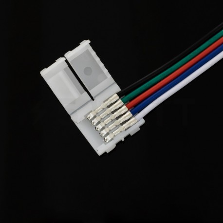 Конектор для світлодіодних стрічок OEM №22 10mm RGBW 2joints wire (дріт - 2 зажима) - 5watt.ua