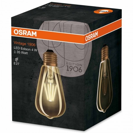 LED лампа OSRAM LED Vintage 1906 Filament Edison 4W E27 2400K 230V(4052899962095) - в интернет-магазине