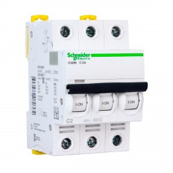 Автоматичний вимикач Schneider 3-п. IC60N   2А С (6кА) (A9F74302)