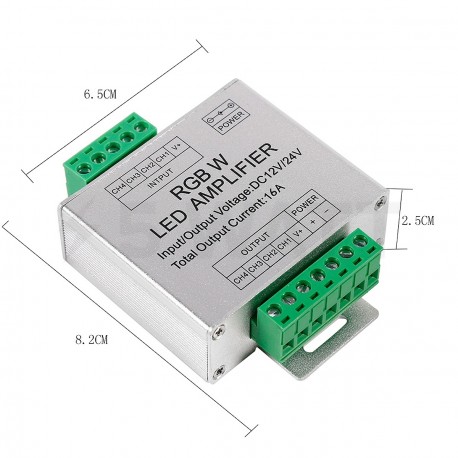 Підсилювач RGBW OEM AMP16А (4*4кан) - 5watt.ua