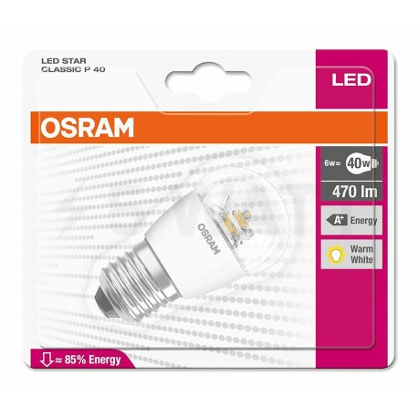 LED лампа OSRAM LED Star Classic P40 6W E27 2700K CL 220-240V(4052899911956) - недорого