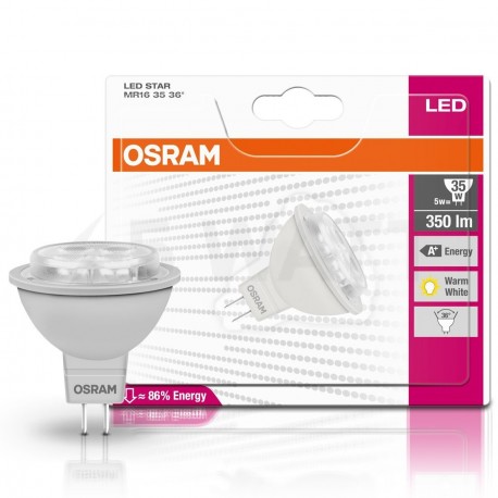 LED лампа OSRAM LED Star MR16 5W GU5.3 2700K 12V(4052899944381) - в Україні