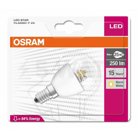 LED лампа OSRAM LED Star Classic P25 4W E14 2700K CL 220-240V (4052899913653) - недорого