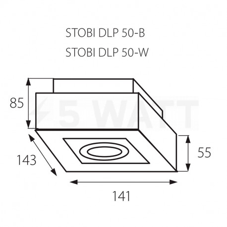 Точечный светильник KANLUX Stobi DLP 50-B (26830) - в интернет-магазине