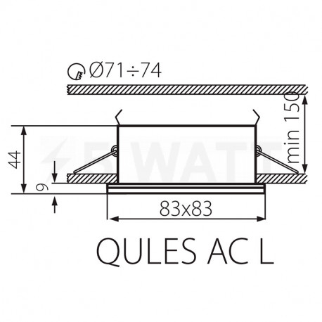 Точечный светильник KANLUX Qules AC L-C/M (26301) - недорого