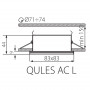 Точковий світильник KANLUX Qules AC L-W (26300) - недорого