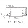 Точечный светильник KANLUX Qules AC L-C (26302) - недорого