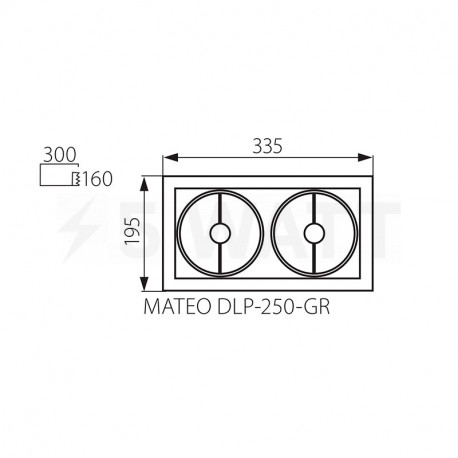 Точечный светильник KANLUX Mateo DLP-250-GR (4961) - в интернет-магазине