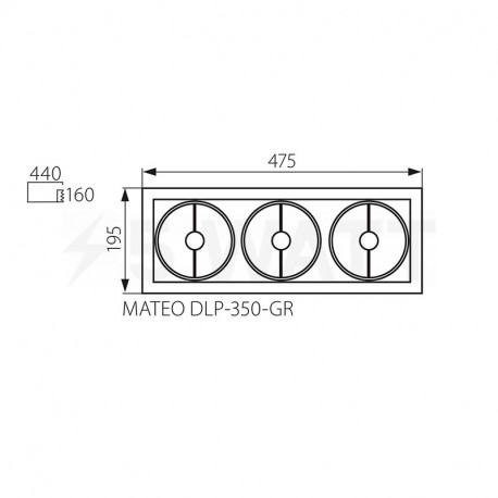Точечный светильник KANLUX Mateo DLP-350-GR (4962) - в интернет-магазине