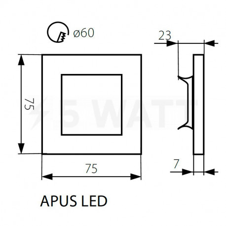 Настенный светильник KANLUX Apus LED WW (23106) - в интернет-магазине