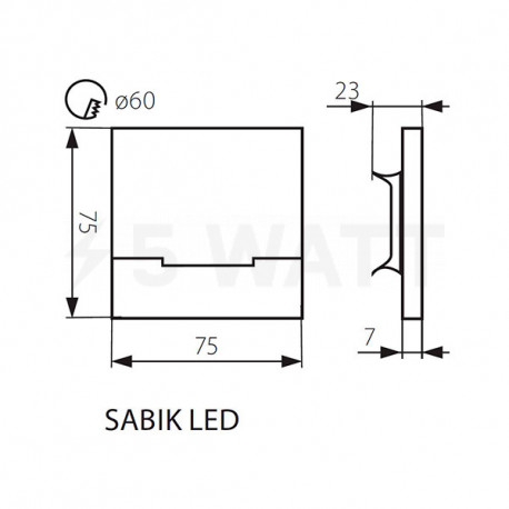 Настенный светильник KANLUX Sabik LED AC-WW (23802) - в Украине