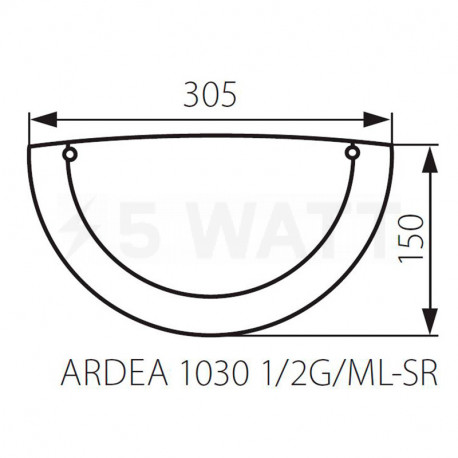 Настінний світильник KANLUX Ardea 1030 1/2/ML-BI (70788) - недорого