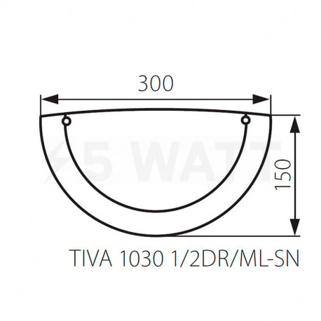 Настенный светильник KANLUX Tiva 1030 1/2DR/ML-SN (70740) - недорого