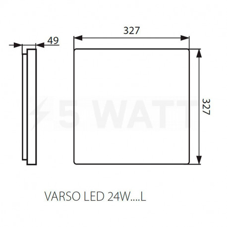 Потолочный светильник KANLUX Varso LED 24W-WW-L (26446) - недорого