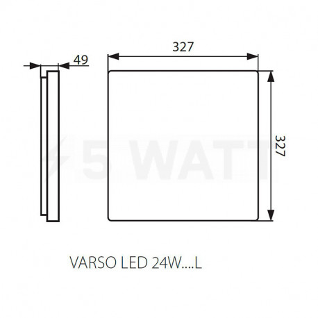 Стельовий світильник KANLUX Varso LED 24W-NW-L (26447) - недорого