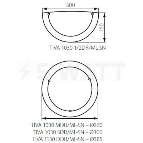 Стельовий світильник KANLUX Tiva 1030 SDR/ML-OL (70727) - недорого