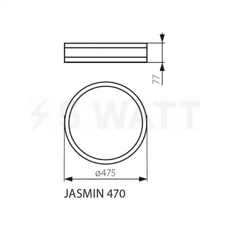 Стельовий світильник KANLUX Jasmin 470-W (23125) - недорого