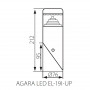 Настенный уличный светильник KANLUX Agara LED EL-19I-UP (18601) - недорого