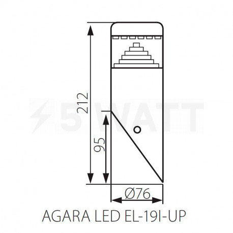 Настенный уличный светильник KANLUX Agara LED EL-19I-UP (18601) - недорого
