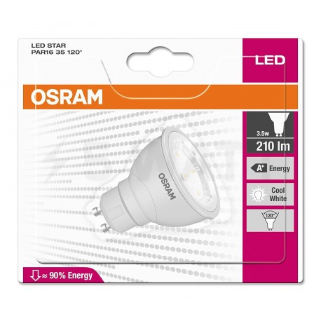 LED лампа OSRAM LED Star GU10 3,5W 4000K 230V (4052899944220) - в Україні