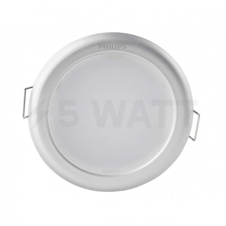 Світильник світлодіодний PHILIPS 66022 LED 6.5W 4000K Silver ввбудований круглий (915005136401) - магазин світлодіодної LED продукції