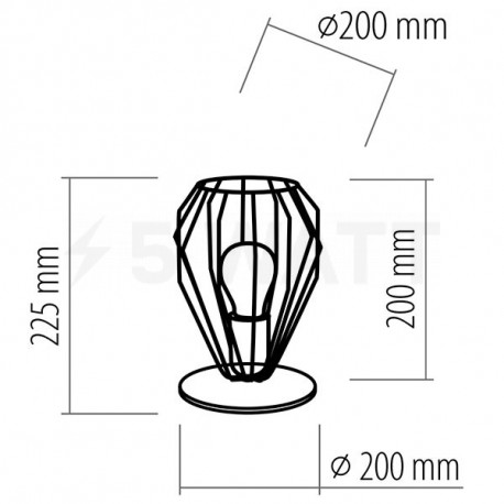 Настільна лампа TK Lighting Brylant black (3032) - недорого