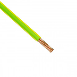 Провод ЗЗЦМ ПВ3 0,5 желто-зеленый 1м