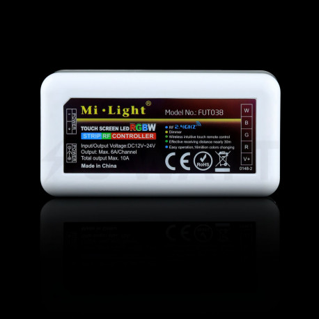 Контроллер Mi-light RGBW 10А -2,4G RF Wi-Fi 4канала FUT038 (ML038-RGB) - недорого