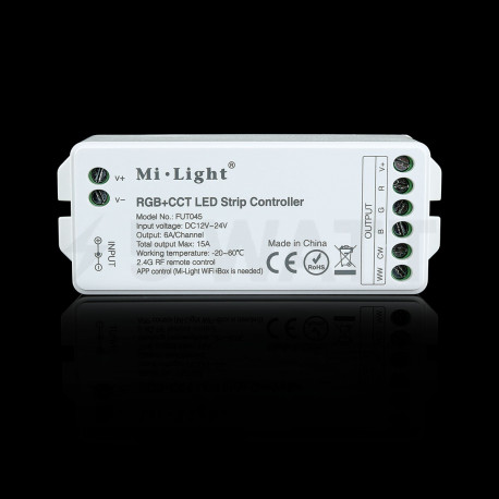 Контроллер Mi-light RGB+CCT 15А -2,4G RF Wi-Fi 5каналов FUT045 (TK-45) - недорого