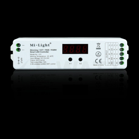 Контролер Mi-light 4в1 RGB+CCT 15А-2,4G Wi-Fi 5 каналів (TK-1U) - недорого