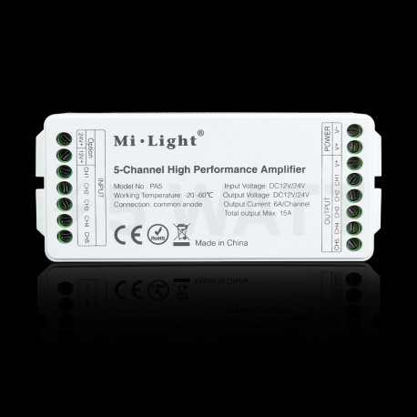Підсилювач Mi-light RGB/RGBW/CCT 15A 5-ти канальний (TK-5U) - недорого