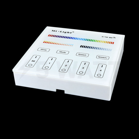 Панель керування Mi-light RGB/RGBW/CCT Touch контролер 2,4G RF 4 зони White (BL4) - недорого