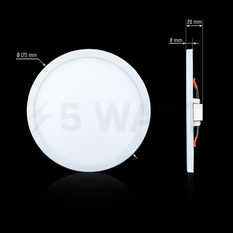Світильник світлодіодний Biom СL-R18W-5/2 NEW 18Вт круглий 5000К - недорого