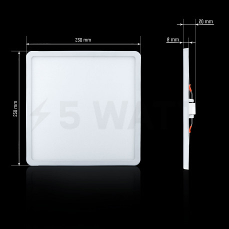 Світильник світлодіодний Biom СL-S24W-5/2 NEW 24Вт квадратний 5000К - недорого