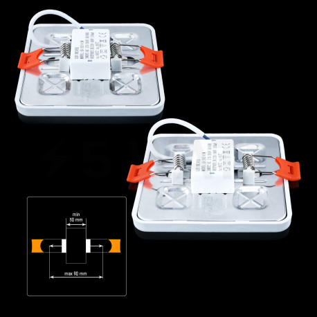 Світильник світлодіодний Biom СL-S9W-5/2 NEW 9Вт квадратний 5000К - в інтернет-магазині