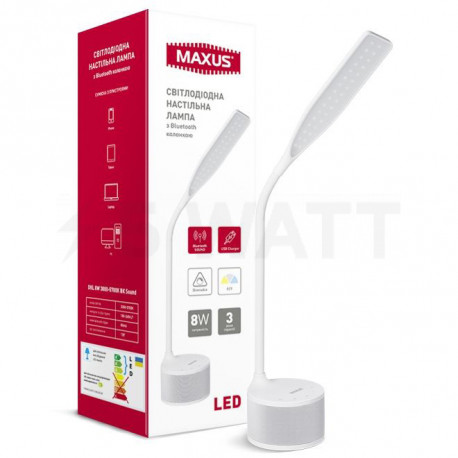 Настільний світильник MAXUS DKL 8W 3000-5700K White Sound (1-MAX-DKL-001-04) - придбати